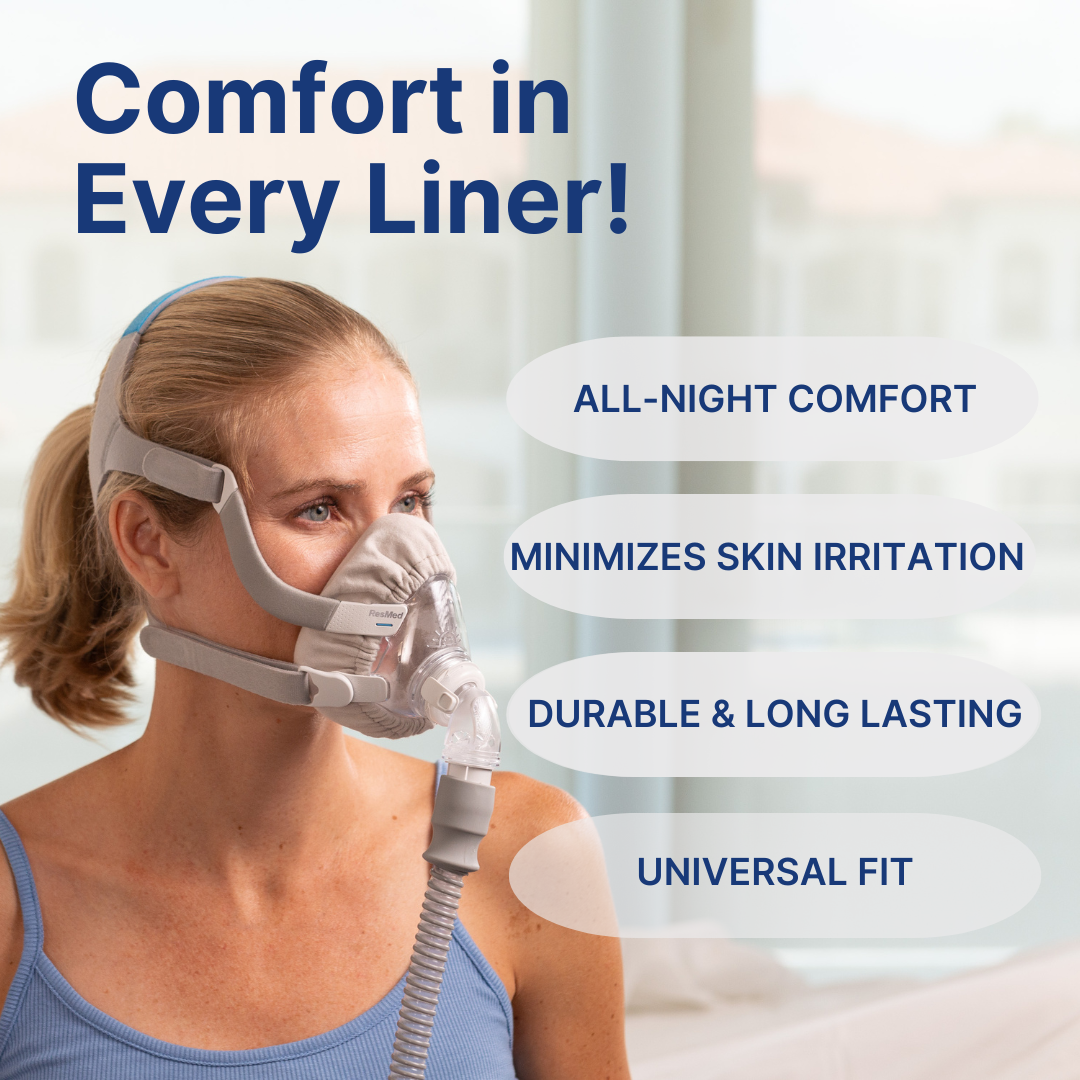 CPAP Mask Liners Full Face (4-Pack, Gray)