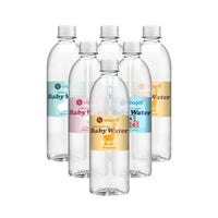 Snugell Bottled Distilled Water for Baby Care – Ultra-Pure, BPA-Free, Ideal for Formula Mixing, Bottle Sterilizing & Everyday Hydration – Safe Nursery Water for Babies – Made in USA (20oz 6-Pack)