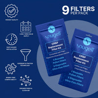 Snugell CPAP Filters, 9-Pack (3 Reusable + 6 Disposable) - Compatible with Philips Dreamstation - Ensures Clean Air for Better Sleep Therapy - Made in USA