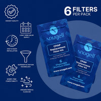 Snugell Disposable CPAP Filters -Compatible with ResMed AirSense 10, AirCurve 10 & S9 Series - Ideal for Home and Travel Use –Easy to Install for Superior Air Filtration & Cleaner Breathing - Available in 6-Pack and 52-Pack