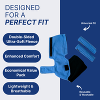 CPAP Neck Pad and Headgear Strap Covers - Fits All Major Headgear Brands (Blue)