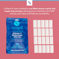 Disposable Replacement CPAP Filters for Resmed Airsense 11 (20-Pack)
