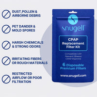 Snugell Resvent iBreeze CPAP Filters – 6-Pack and 12-Pack – Made in USA– Ultra-Fine, Durable, Travel-Friendly & Ideal for Home Use– Replace Bi-Weekly for Consistent Filtration and Optimal CPAP Machine Performance