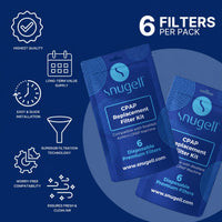 Snugell CPAP Filter - Compatible with ResMed AirMini - Perfect for travel and home use - Easy to install, enhances air filtration, and ensures cleaner air - Available in 6-Pack and 30-Pack