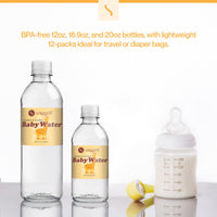 Snugell Bottled Distilled Water for Baby Care – Ultra-Pure, BPA-Free, Ideal for Formula Mixing, Bottle Sterilizing & Everyday Hydration – Safe Nursery Water for Babies – Made in USA (20oz 6-Pack)