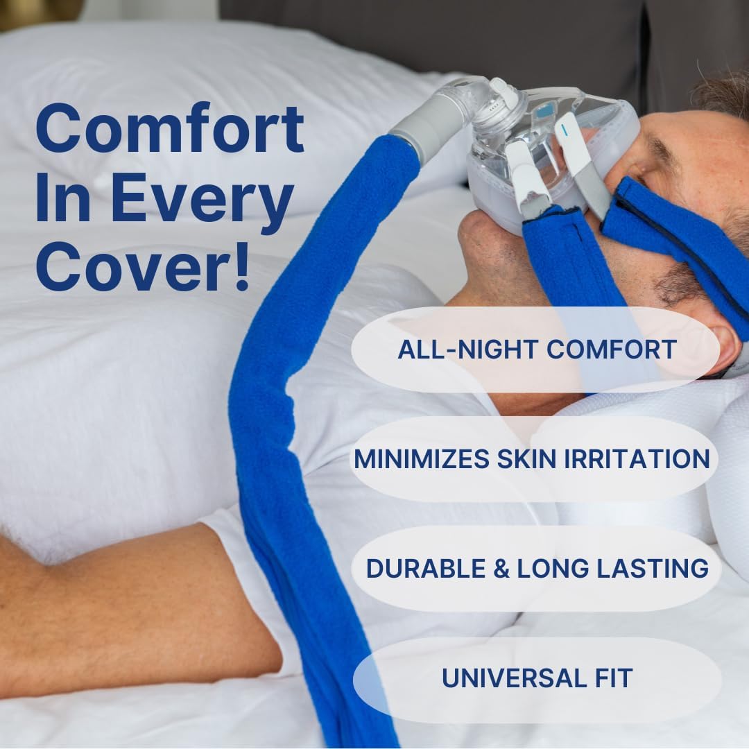 CPAP Hose Cover (6ft) - Compatible with ResMed, Fisher & Paykel and Other Tubes (Blue)
