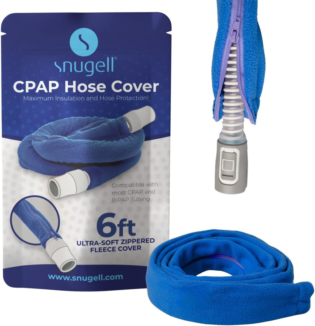 Snugell CPAP Hose Cover – 6ft Tubing Wrap in Purple – Compatible with ResMed, Fisher & Paykel, and Other Brands – Ultra-Soft Full Zippered Fleece CPAP Tube Cover for Insulation and Snugell CPAP Hose Cover – 6ft Tubing Wrap in Purple – Compatible with ResMed, Fisher & Paykel, and Other Brands – Ultra-Soft Full Zippered Fleece CPAP Tube Cover for Insulation and
