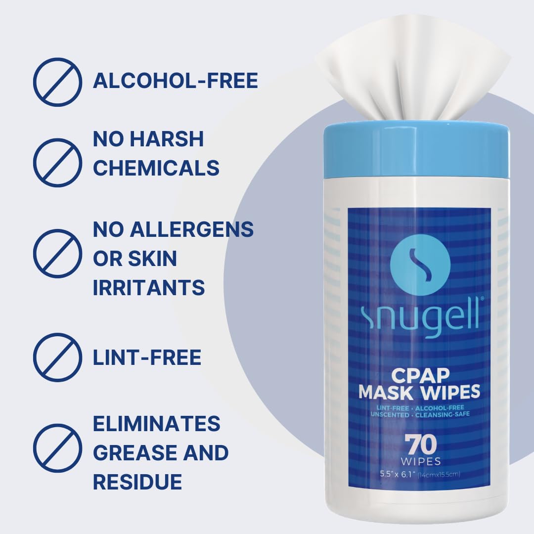 CPAP Mask Wipes - Unscented (1 Canister, 70 Count)