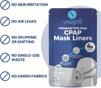 CPAP Mask Liners Full-Face (4-Pack, White)