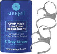 Fisher & Paykel Simplus Headgear Replacement Gray Straps 2 Pack