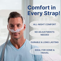 Headgear Strap Replacement for Philips Respironics DreamWear Nasal CPAP Mask (2-pack, Gray)