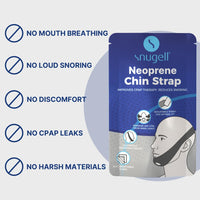 Neoprene Chin Strap for CPAP Users (Black) - Adjustable Strap