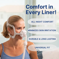 Universal Nasal CPAP Mask Liners - Available in White and Gray