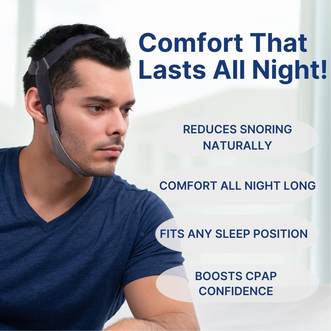 Premium Chin Strap for CPAP Users - Adjustable Strap