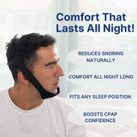 Chin Strap for CPAP Users (Halo Style) - Adjustable Strap