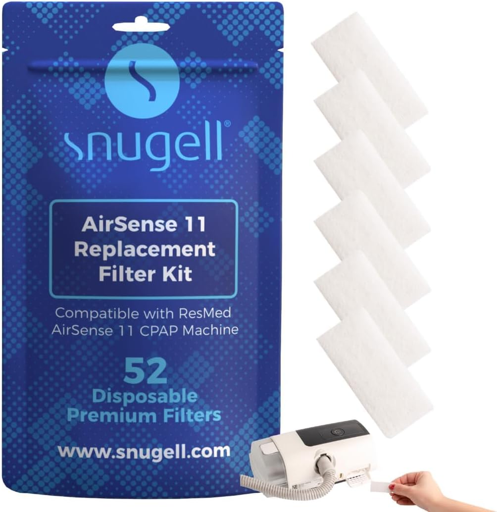 Snugell Disposable CPAP Filters - 52-Pack - Compatible With ResMed Airsense 10 Aircurve 10 And S9 Series Machines One Year Supply For Travel Home Use Ensures Superior Air Filtration Efficiency - View #4