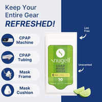 CPAP Travel Pack Mask Wipes - Citrus Scent (12 Pack, 10 sheets/pack)