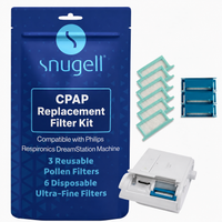 Snugell CPAP Filters, 9-Pack (3 Reusable + 6 Disposable) - Compatible with Philips Dreamstation - Ensures Clean Air for Better Sleep Therapy - Made in USA