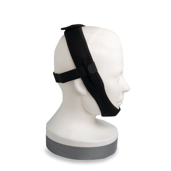 Chin Strap for CPAP Users (Black) - Adjustable Strap