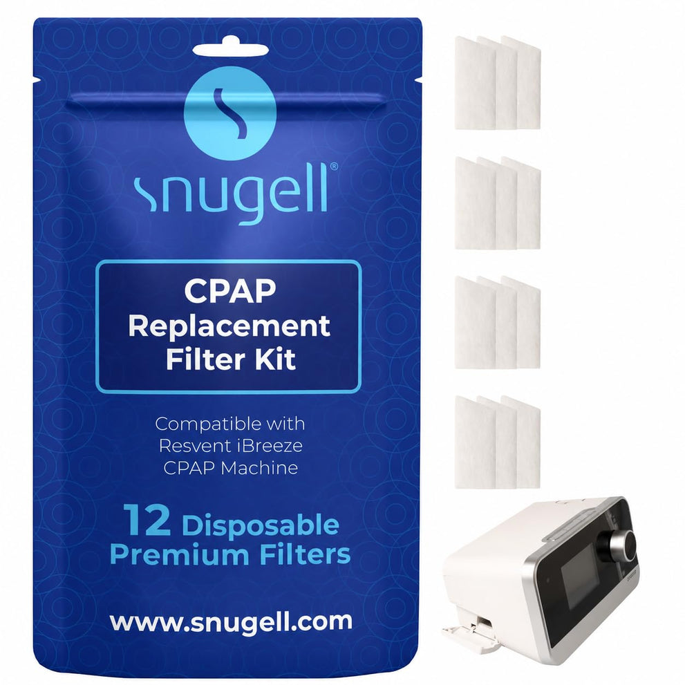 Snugell Resvent iBreeze CPAP Filters – 6-Pack and 12-Pack – Made in USA– Ultra-Fine, Durable, Travel-Friendly & Ideal for Home Use– Replace Bi-Weekly for Consistent Filtration and Optimal CPAP Machine Performance