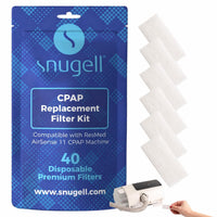 Snugell Disposable CPAP Filters – Compatible with AirSense 11 Machines – 40 -Pack – Travel-Friendly Design, and Easy Installation for Home and Travel Use