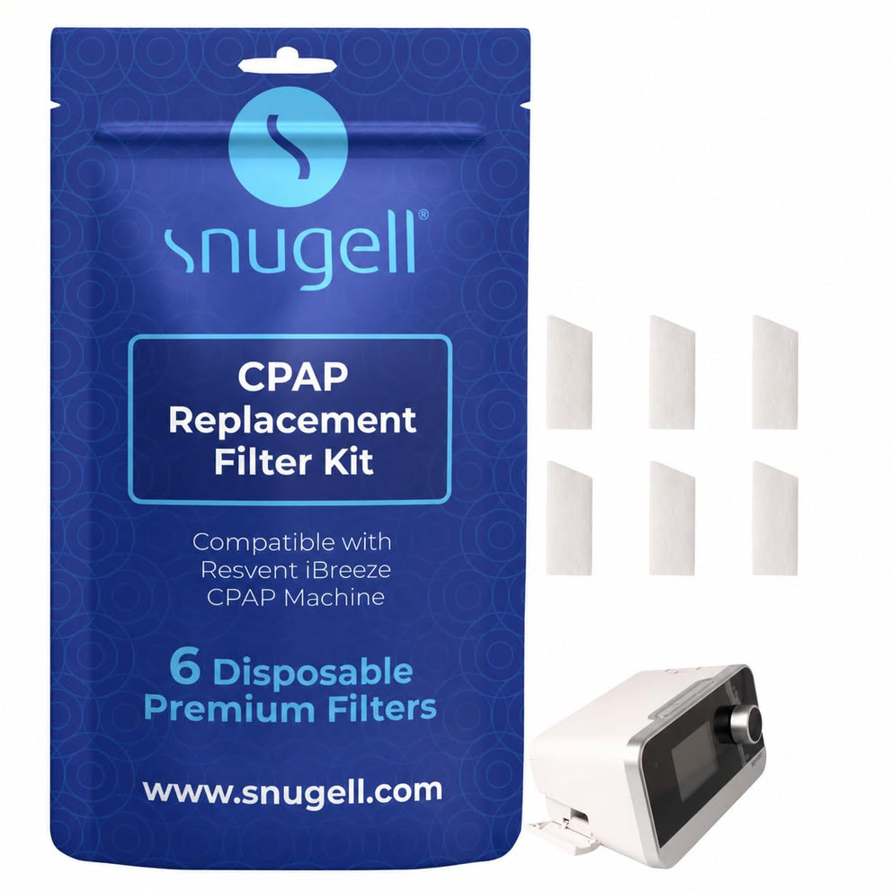 Snugell Resvent iBreeze CPAP Filters – 6-Pack and 12-Pack – Made in USA– Ultra-Fine, Durable, Travel-Friendly & Ideal for Home Use– Replace Bi-Weekly for Consistent Filtration and Optimal CPAP Machine Performance