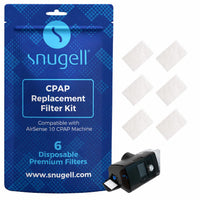Snugell Disposable CPAP Filters -Compatible with ResMed AirSense 10, AirCurve 10 & S9 Series - Ideal for Home and Travel Use –Easy to Install for Superior Air Filtration & Cleaner Breathing - Available in 6-Pack and 52-Pack