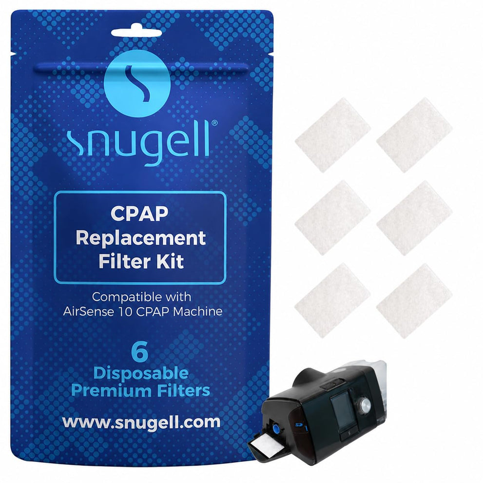 Snugell Disposable CPAP Filters -Compatible with ResMed AirSense 10, AirCurve 10 & S9 Series - Ideal for Home and Travel Use –Easy to Install for Superior Air Filtration & Cleaner Breathing - Available in 6-Pack and 52-Pack