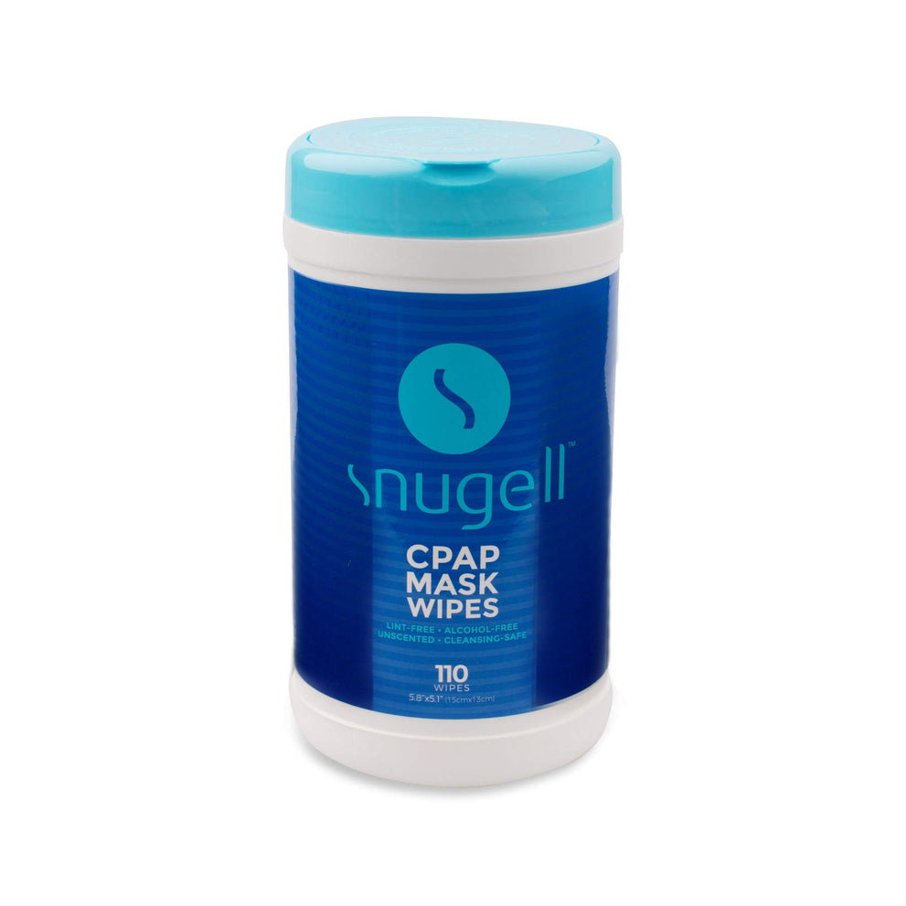 CPAP Mask Wipes by Snugell - Unscented (1 Canister, 110 Count)