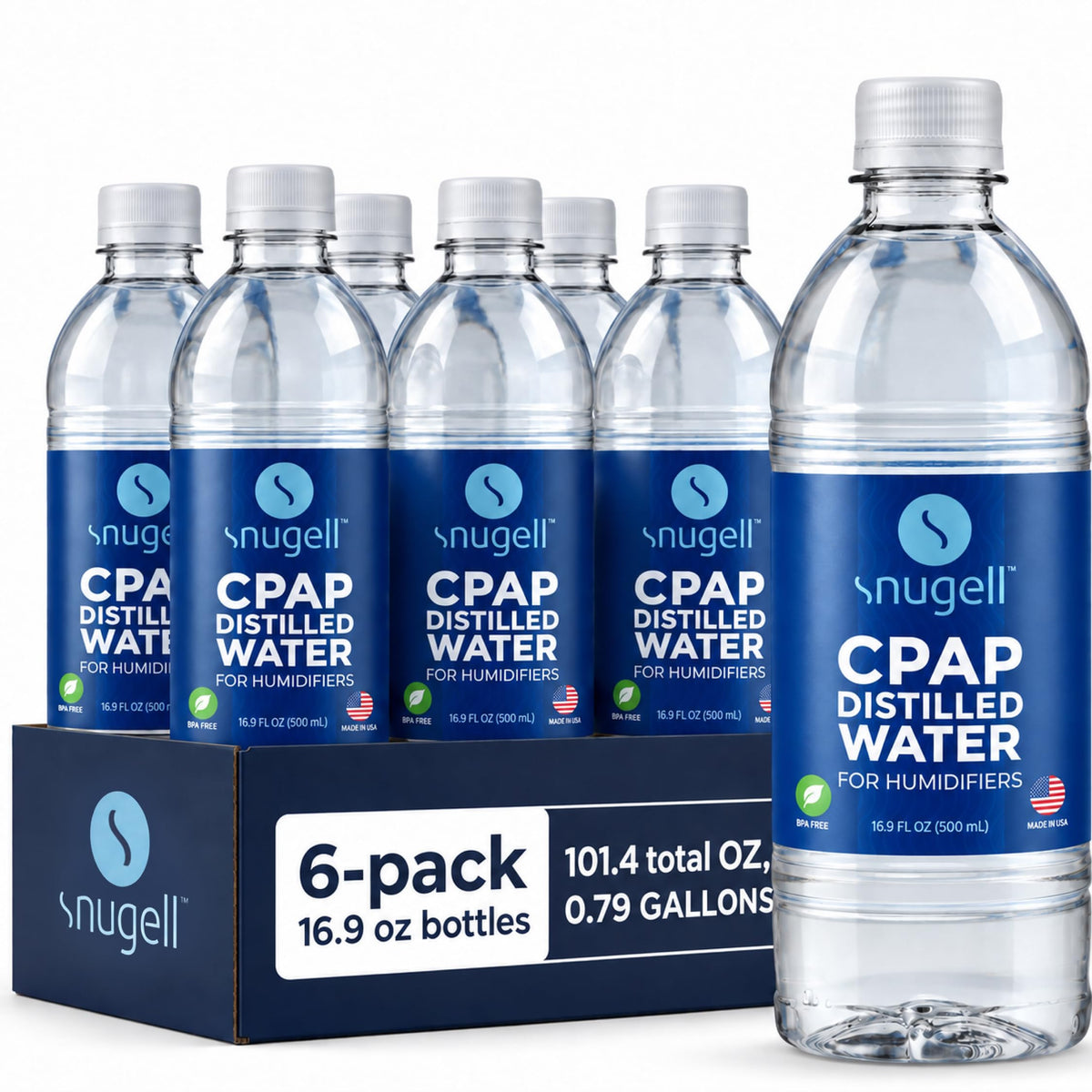 Distilled Water for CPAP Machines (6-Pack, 16.9 oz)