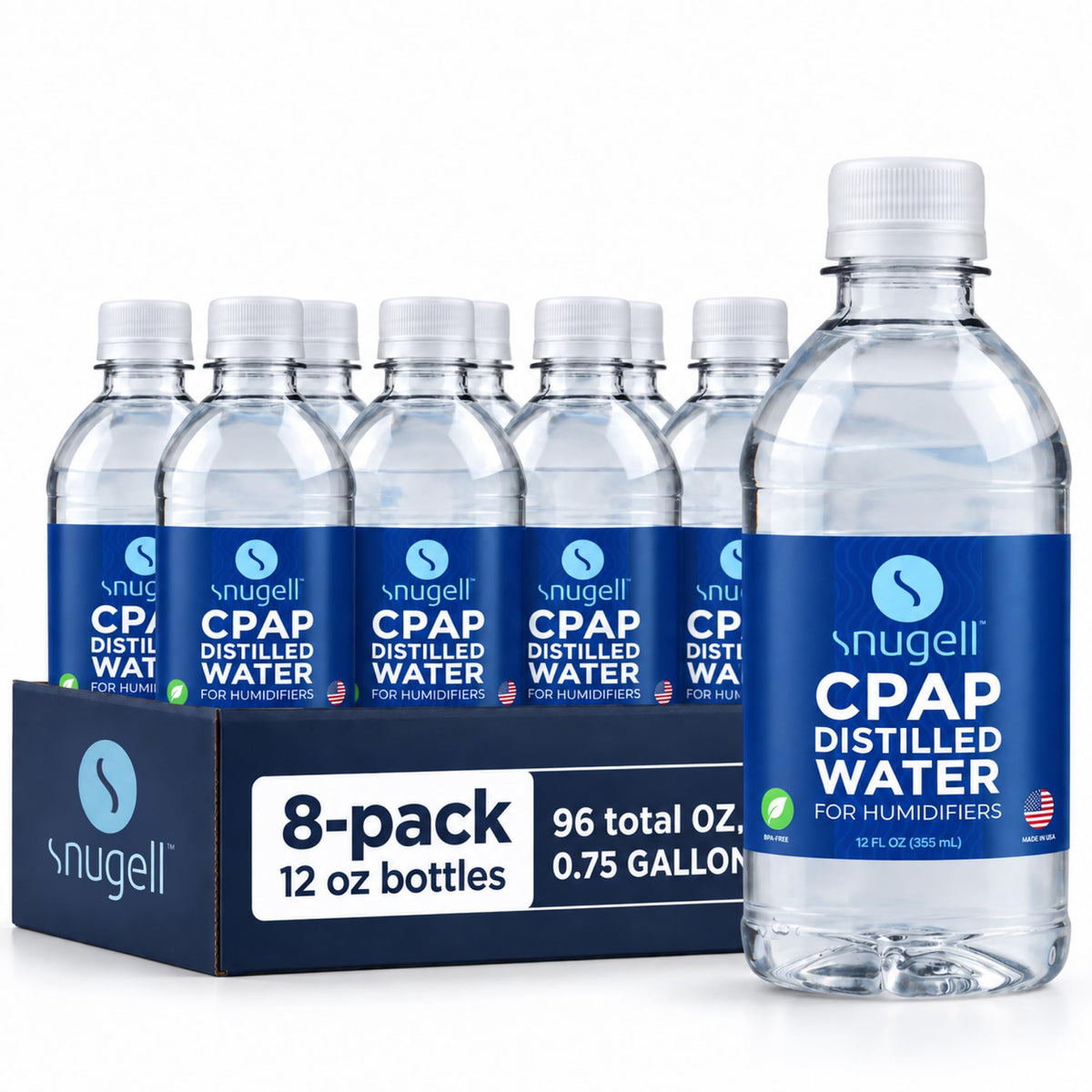 Distilled Water for CPAP Machines (8-Pack, 12 oz)