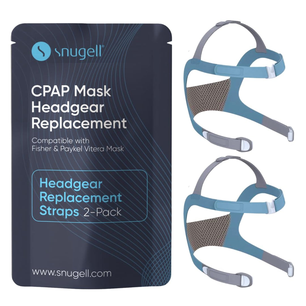 Snugell CPAP Strap Replacement for Vitera Full Face Mask Headgear – (2-Pack) -Elastic Nylon for Comfort, Durability, and Secure Fit