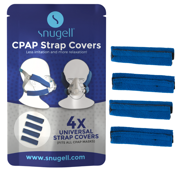 CPAP Strap Covers 4 Pack - Universal Fit for All CPAP Masks (Blue)