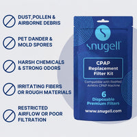 Snugell CPAP Filter - Compatible with ResMed AirMini - Perfect for travel and home use - Easy to install, enhances air filtration, and ensures cleaner air - Available in 6-Pack and 30-Pack