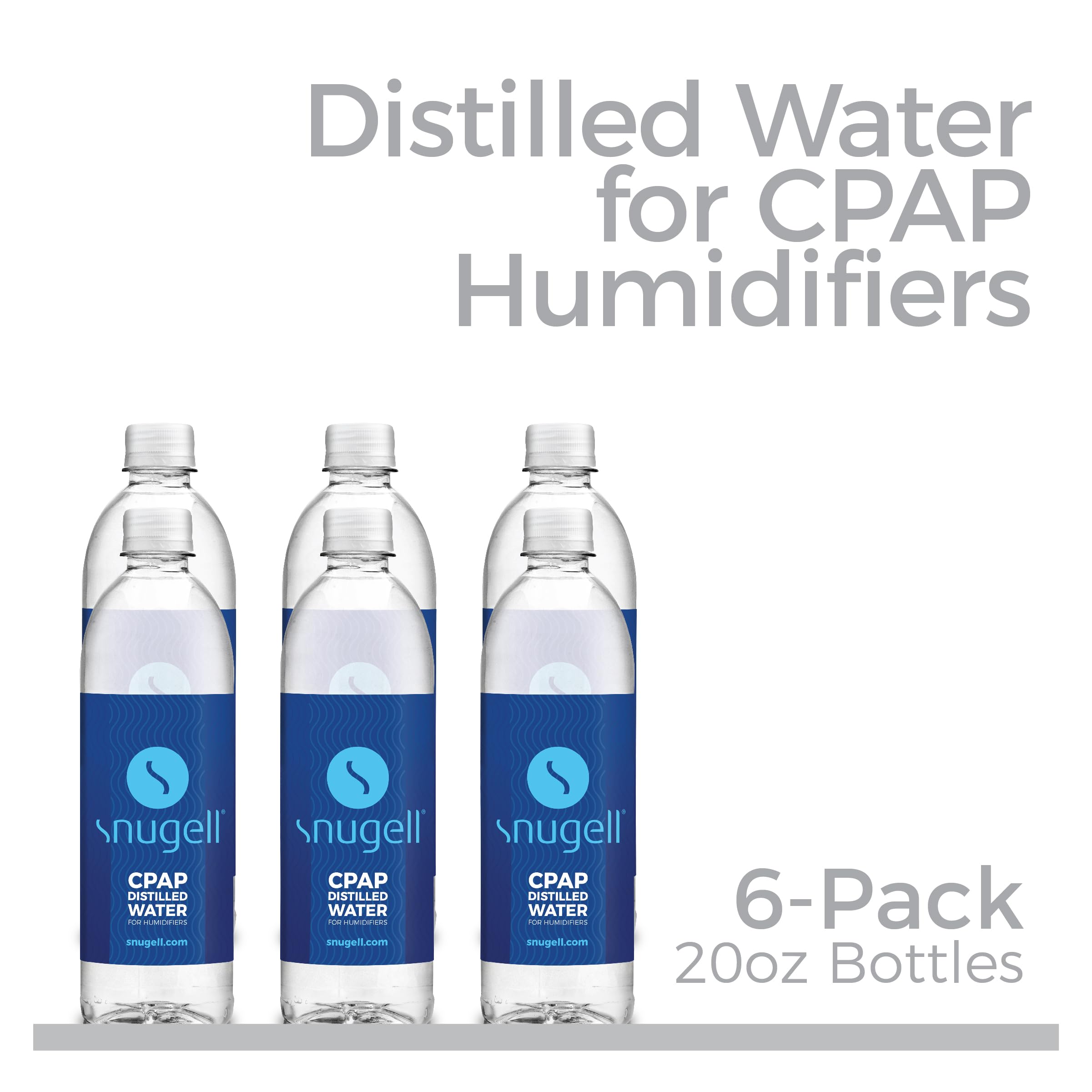 Distilled Water for CPAP Machines (6-Pack, 20 oz)