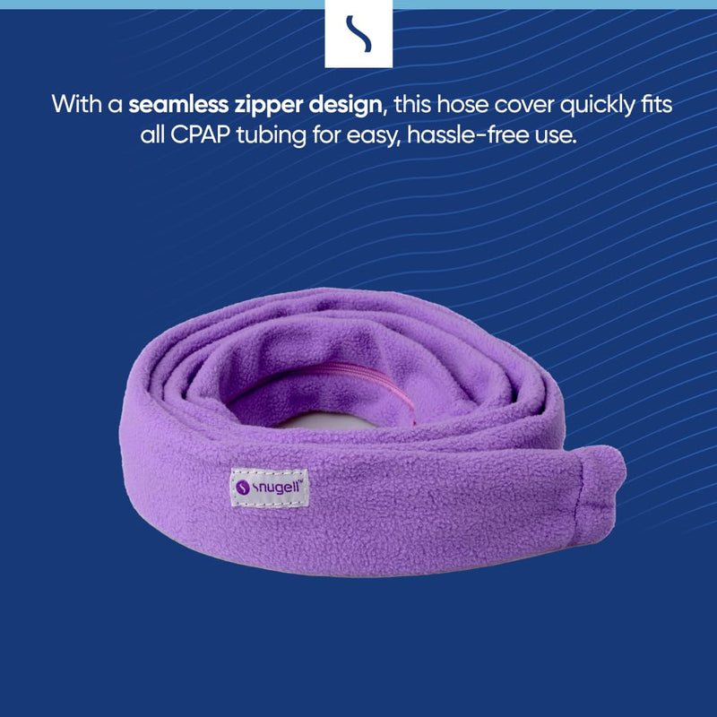 CPAP Hose Cover (6ft) - Compatible with ResMed, Fisher & Paykel and Other Tubes (Purple)