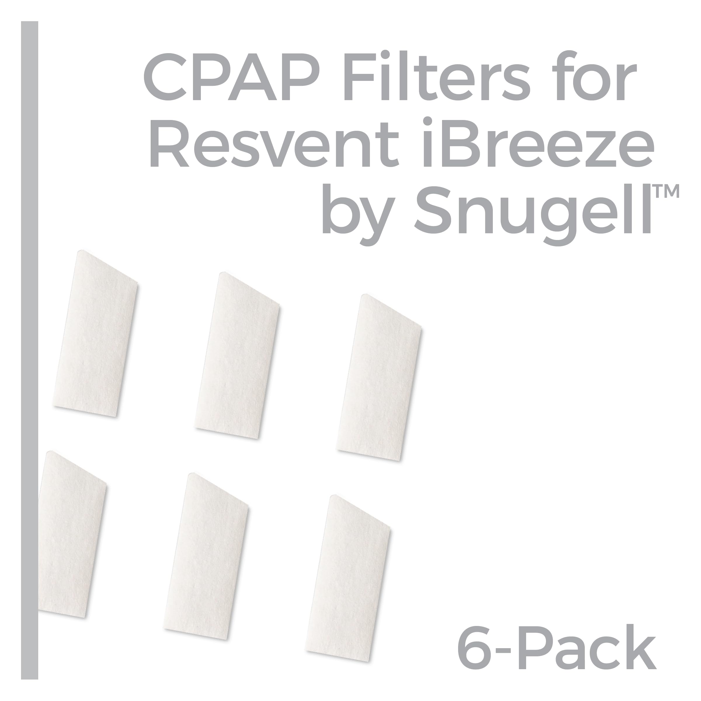 Replacement Filters for Resvent iBreeze CPAP - Available in 6-Pack and 12-Pack