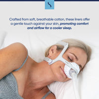 Universal Nasal CPAP Mask Liners - Available in White and Gray