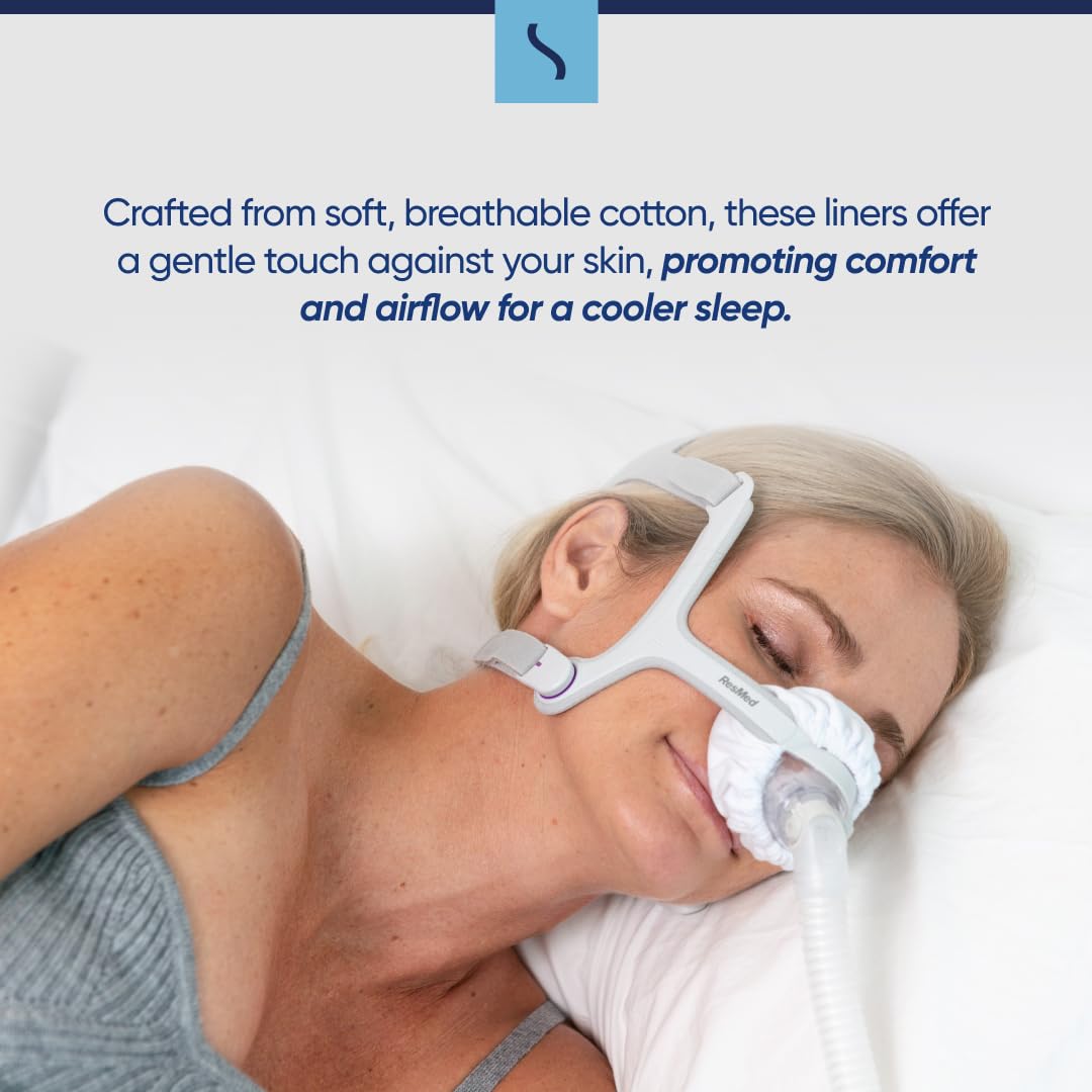 Universal Nasal CPAP Mask Liners - Available in White and Gray