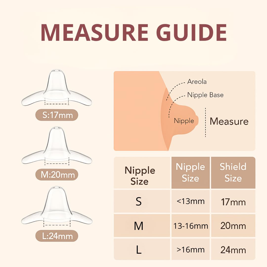 Snugell Wing-Shaped Nipple Shields| Ultra-Thin Silicone Shields for Nursing | 2-Pack with Protective Case | Designed for Use with Flat or Inverted Nipples