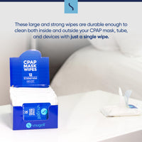 CPAP Travel Pack Mask Wipes - Unscented (12 Pack, 10 sheets/pack)