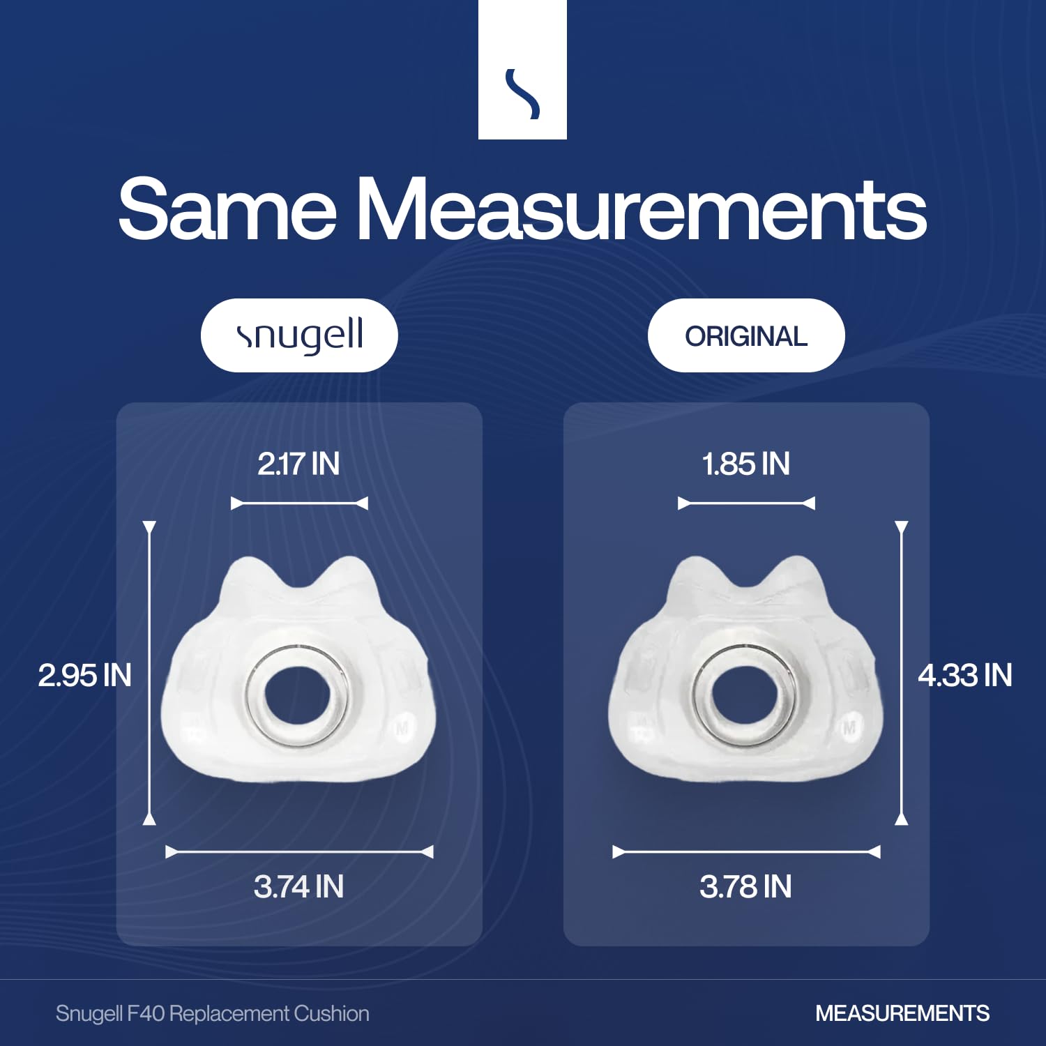 AirFit F40 Replacement Cushion for Full Face CPAP Mask – 2-Pack – Compatible Accessory for CPAP Users - in Medium and Large Size