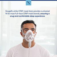 CPAP Mask Liners Full-Face (4-Pack, White)