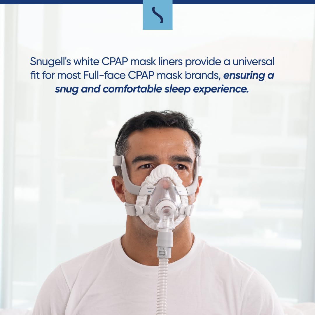 CPAP Mask Liners Full-Face (4-Pack, White)