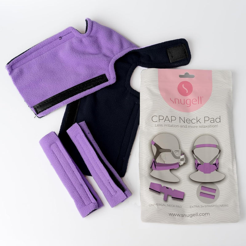 CPAP Neck Pad and Headgear Strap Covers - Fits All Major Headgear Brands (Purple)