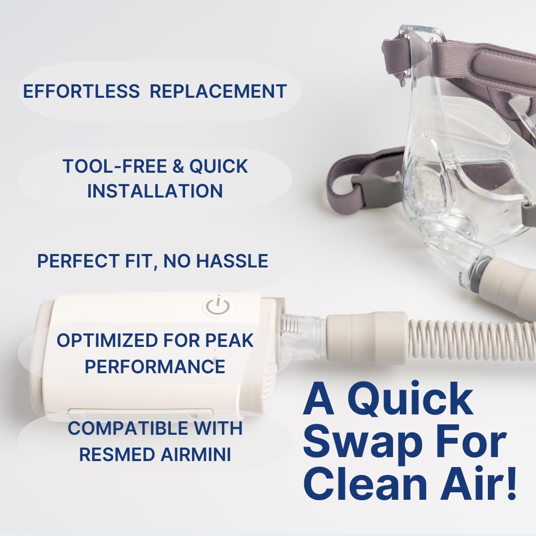 Snugell CPAP Filter - Compatible with ResMed AirMini - Perfect for travel and home use - Easy to install, enhances air filtration, and ensures cleaner air - Available in 6-Pack and 30-Pack
