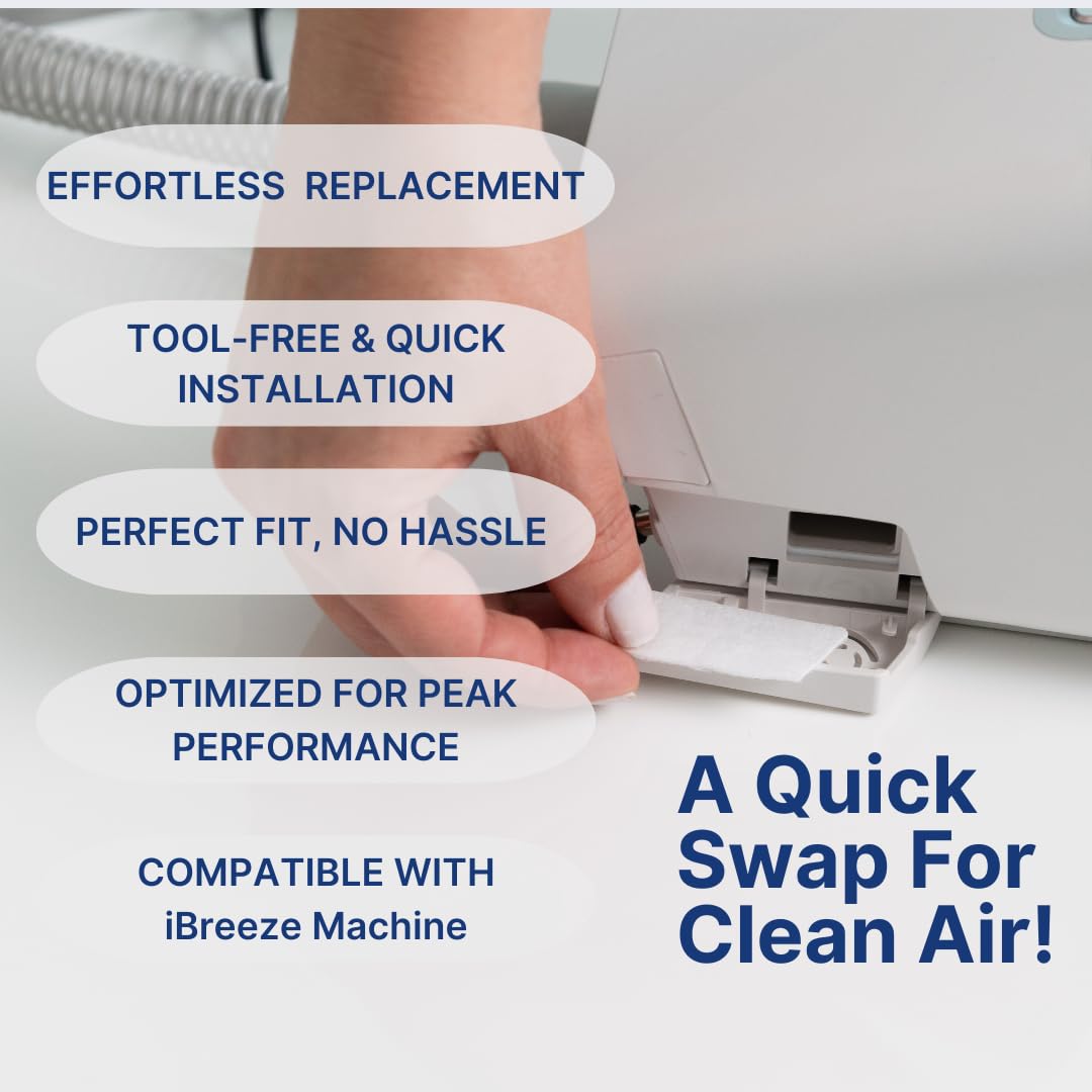Snugell Resvent iBreeze CPAP Filters – 6-Pack and 12-Pack – Made in USA– Ultra-Fine, Durable, Travel-Friendly & Ideal for Home Use– Replace Bi-Weekly for Consistent Filtration and Optimal CPAP Machine Performance
