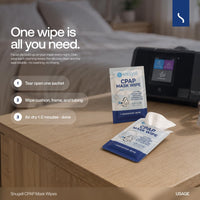 Snugell Unscented Individual CPAP Mask Wipes – Travel-Friendly 40-Pack– Lint & Alcohol-Free,Skin-Safe with Aloe Vera
