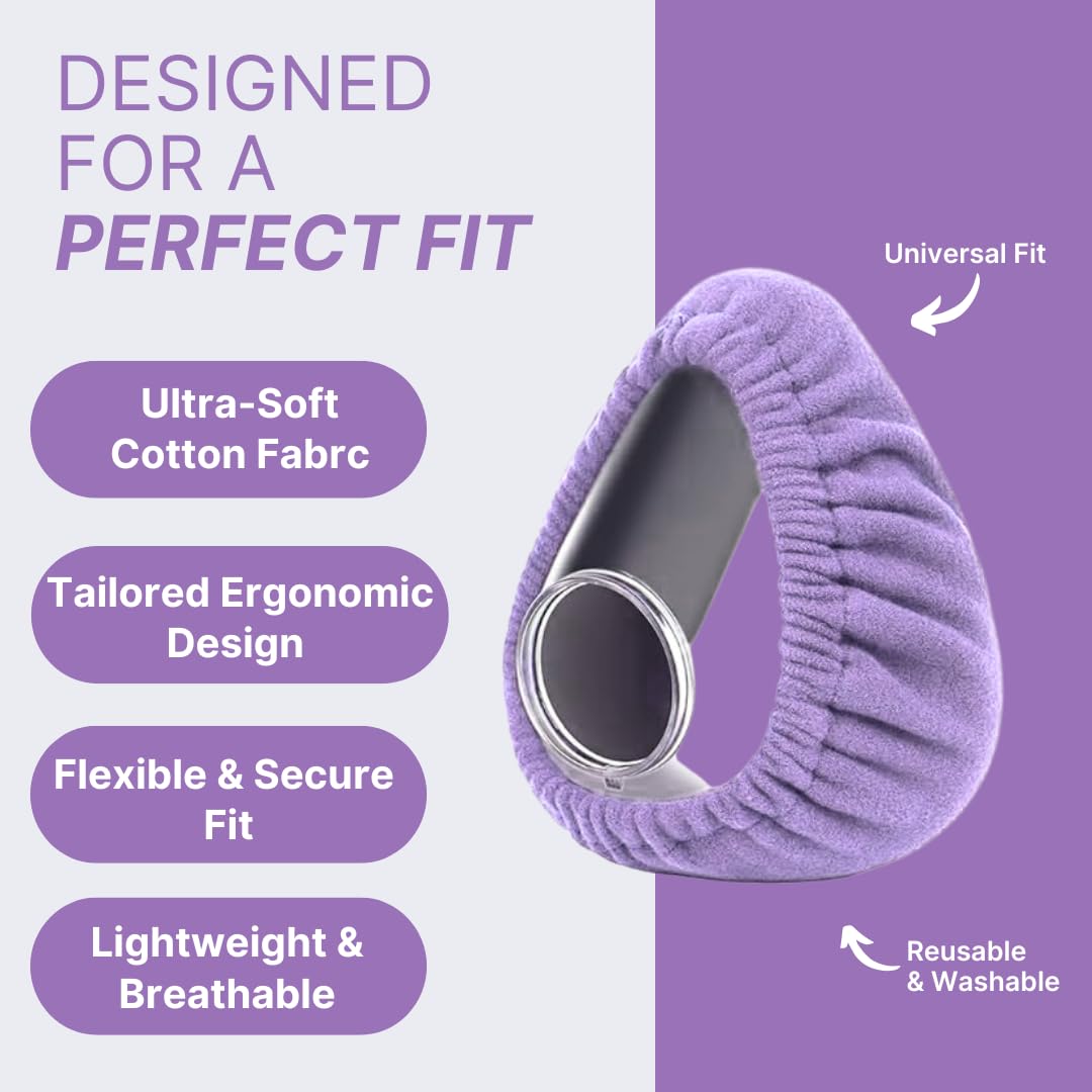 Snugell CPAP Mask Liners Full-Face (4-Pack) – Purple – Soft Cotton Fabric CPAP Skin Protector for Universal Fit