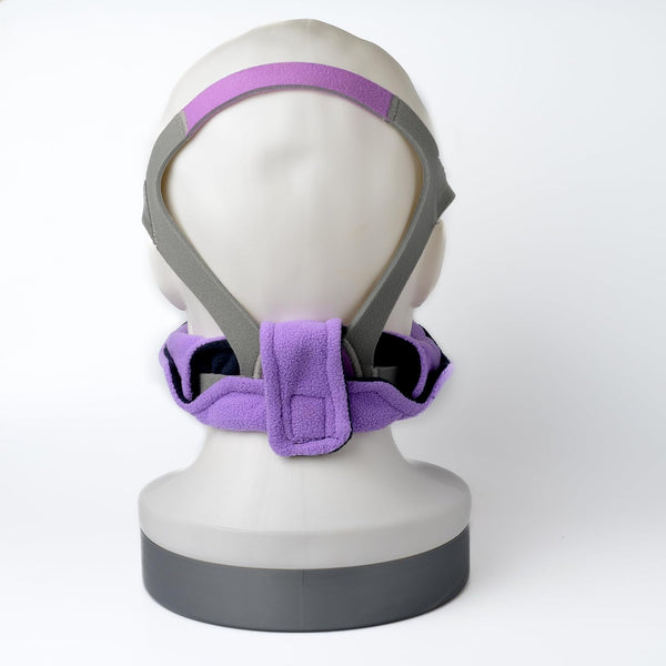 CPAP Neck Pad and Headgear Strap Covers - Fits All Major Headgear Brands (Purple)